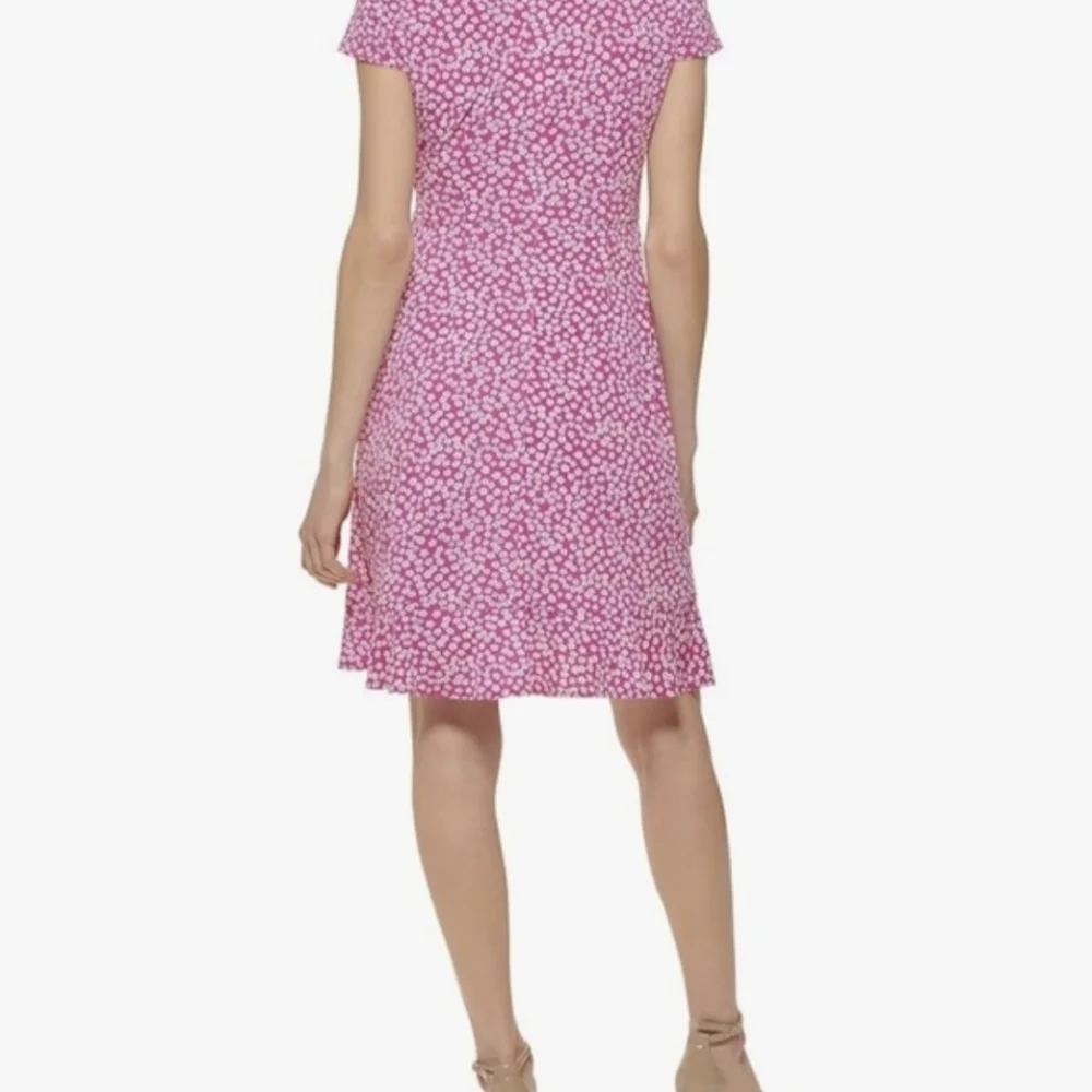 Jessica Howard Pink & White Faux Wrap Dress - Size 8 NWT
